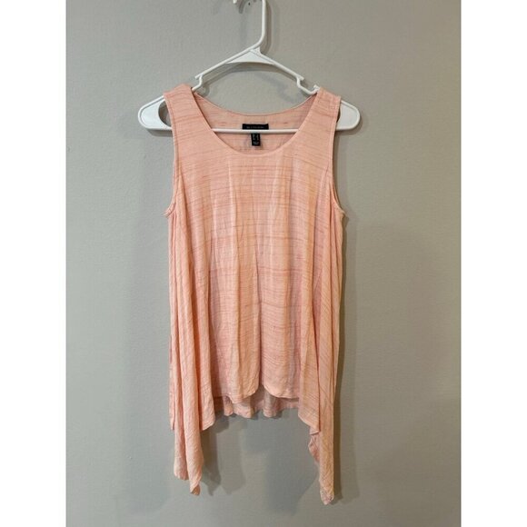 H by Halston Peach Pink Flowy Asymmetrical Tank Top Women's Size XS - Picture 1 of 3